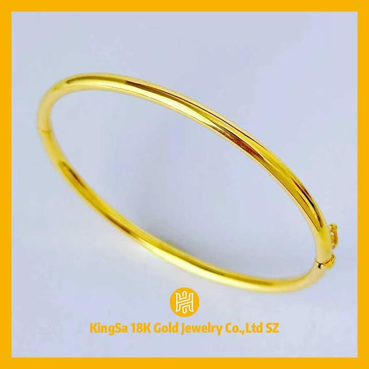 18K金乔帮主全光面贵妃椭圆手镯91286极简主义轻奢