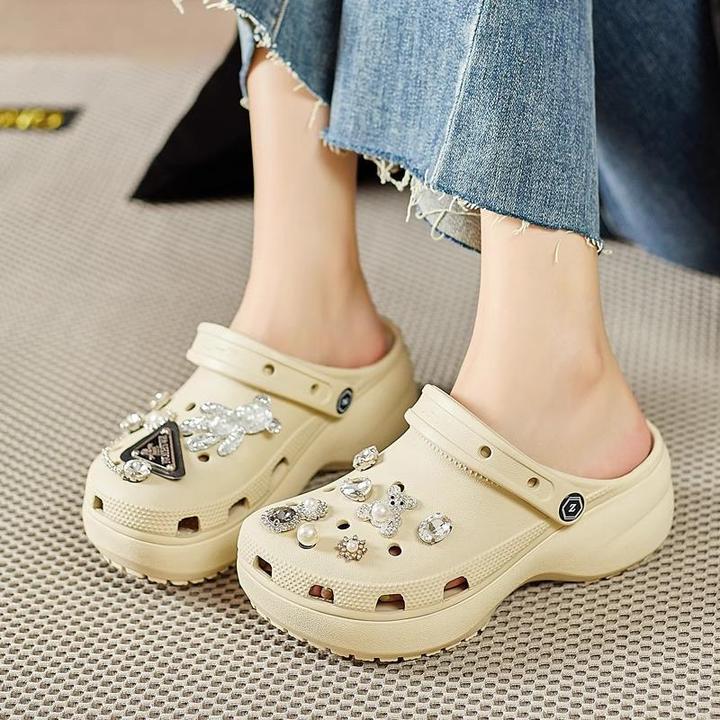 日本GP云朵厚底洞洞鞋女款夏季外穿拖鞋增高2025新款网红爆款凉鞋