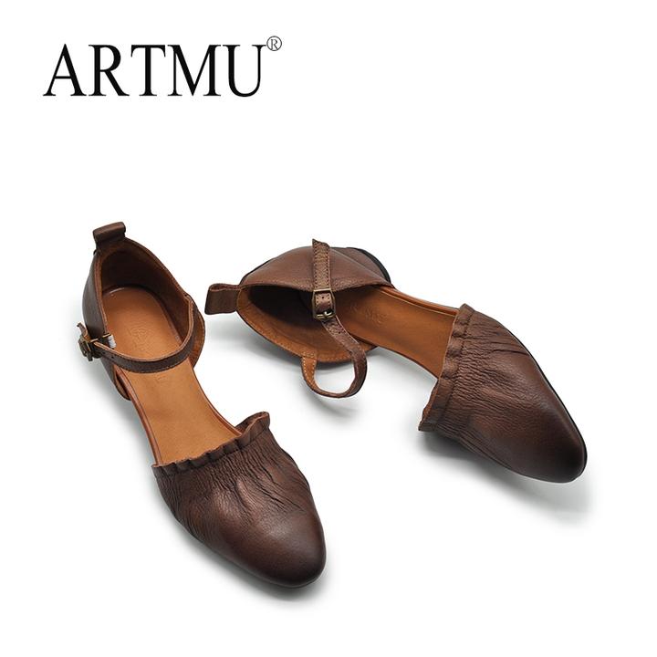 Artmu阿木原创粗中跟包头凉鞋女新款夏季外穿法式绝美凉鞋1800-2