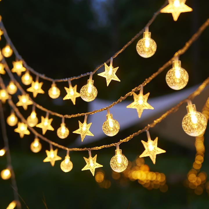 星星灯带摆摊夜市春节小彩灯闪灯灯带led生日场景装饰彩灯氛围灯
