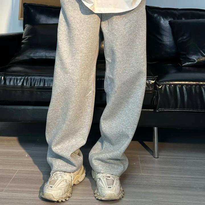 “空气裤”松紧腰纯色阔腿垂感直筒显瘦春夏休闲裤 42421