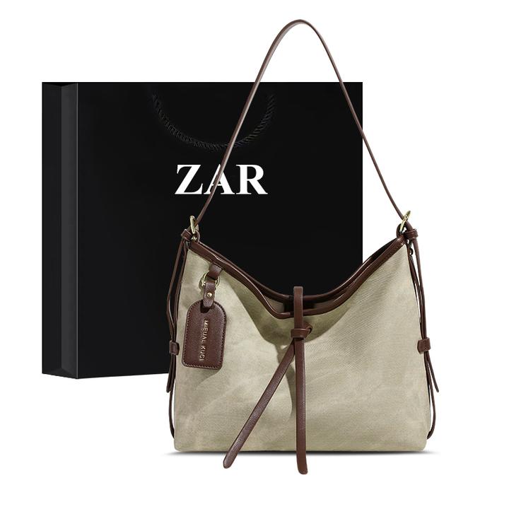 ZAR&RUILR/查瑞娜大容量休闲包包女轻奢小众斜挎包百搭通勤托特包