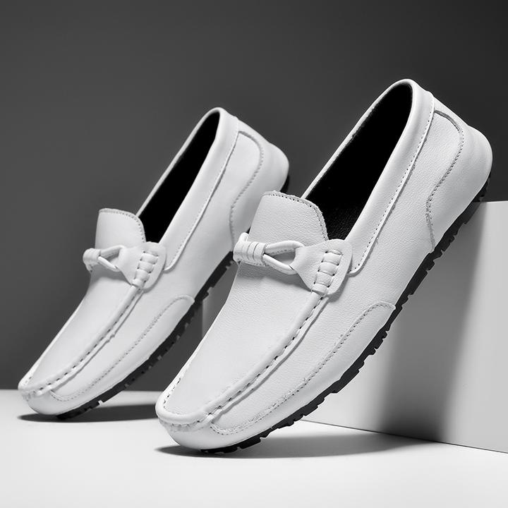 豆豆鞋男真皮一脚蹬懒人鞋商务休闲男士青年百搭英伦男鞋头层牛皮