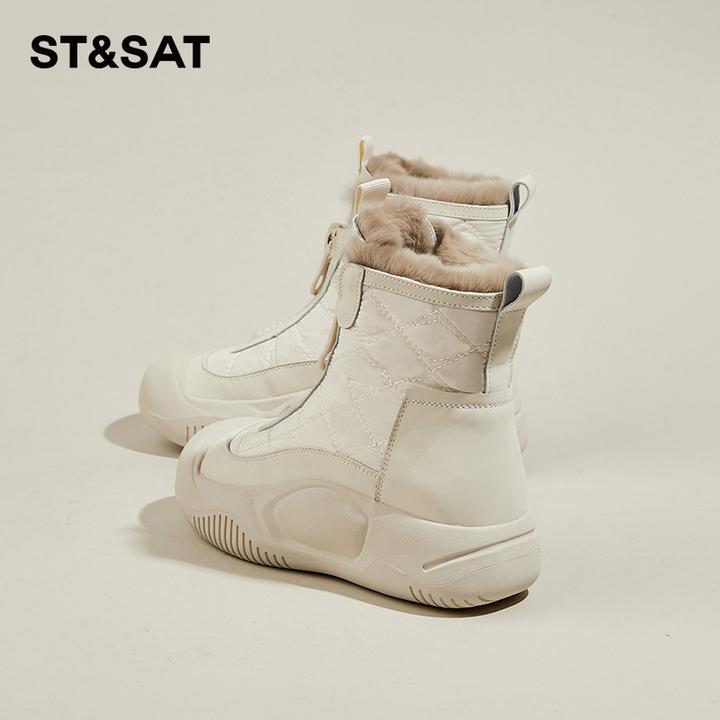 星期六雪地靴女款冬季加绒加厚女鞋2025新款秋冬运动鞋棉鞋高帮鞋