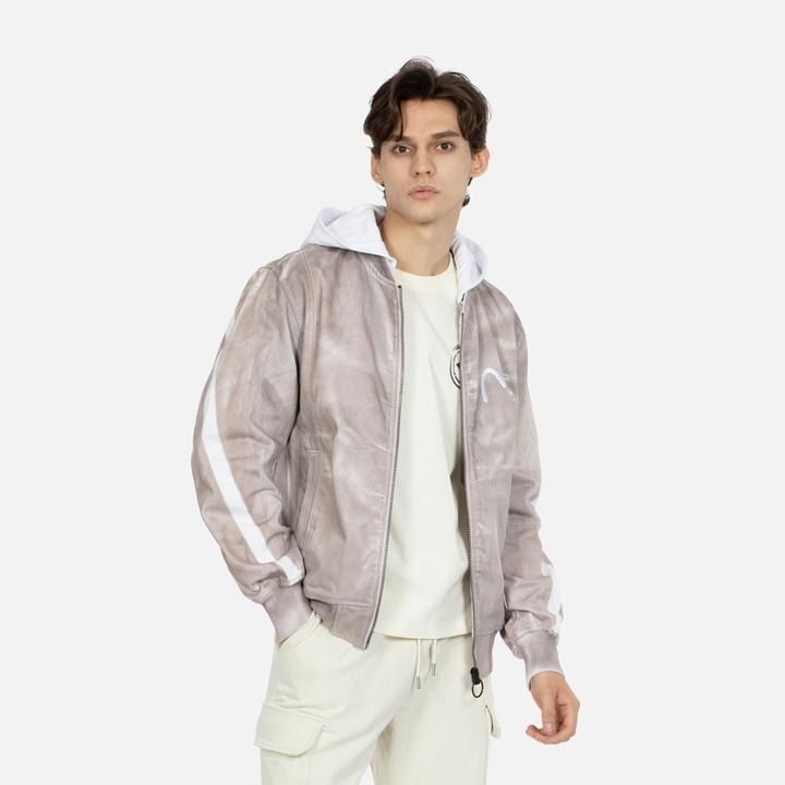 EVISU 秋冬新款男士家花运动连帽牛仔夹克外套 2EAGNM3DJ5905OSCT