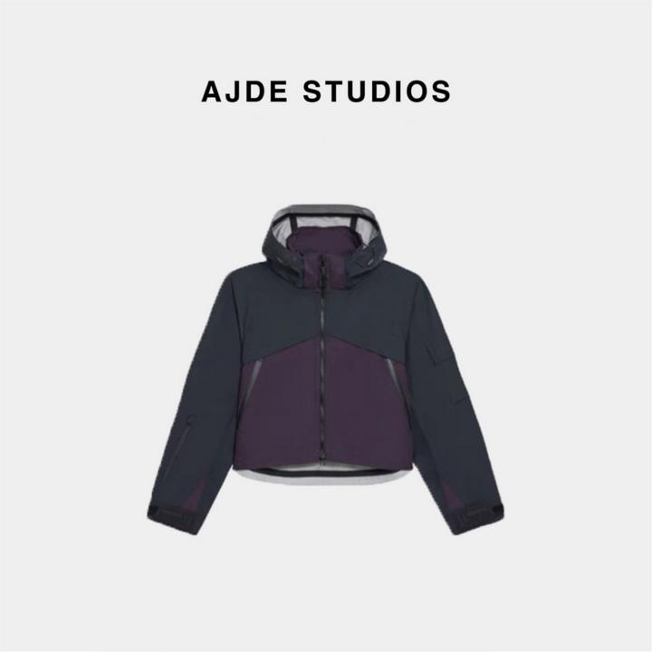 AJDE ｜拼色压胶Lucas短款外套 01