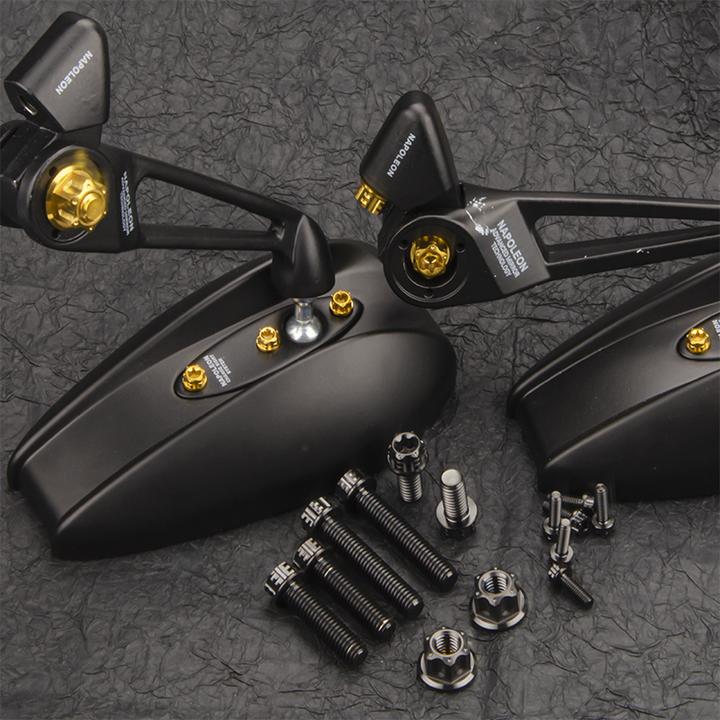 TITST AOS4祖国版后视镜小牛U2雅迪九号踏板摩托车后视镜整套螺丝