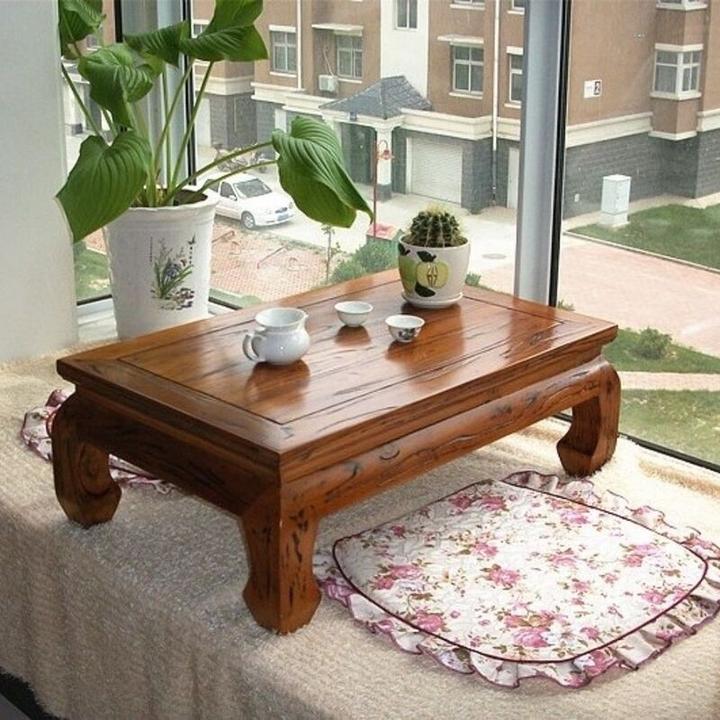 老榆木仿古中式罗汉床炕几实木炕桌榻榻米飘窗桌老榆木小茶桌阳台