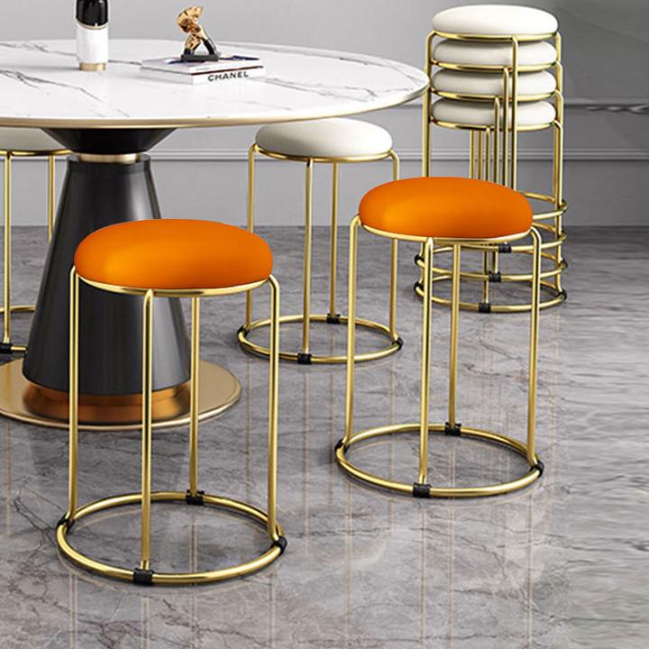 爱帮客家用备用凳子简约时尚客厅餐桌凳可叠放小凳子椅子圆凳子