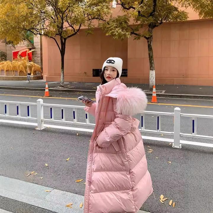 羽绒服女冬季2024新款中长款白鸭绒高级感超好看时尚长款连帽外套