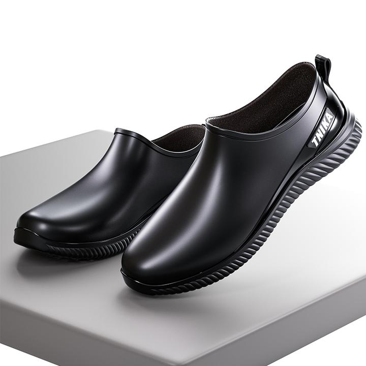 男士短筒雨鞋低帮防滑防水鞋软底水靴厚底舒适厨房工地耐磨轻便鞋
