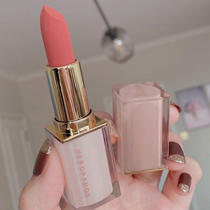 HERORANGE柔雾缎彩唇膏哑光口红显白不掉色不沾杯雾面丝绒伪素颜