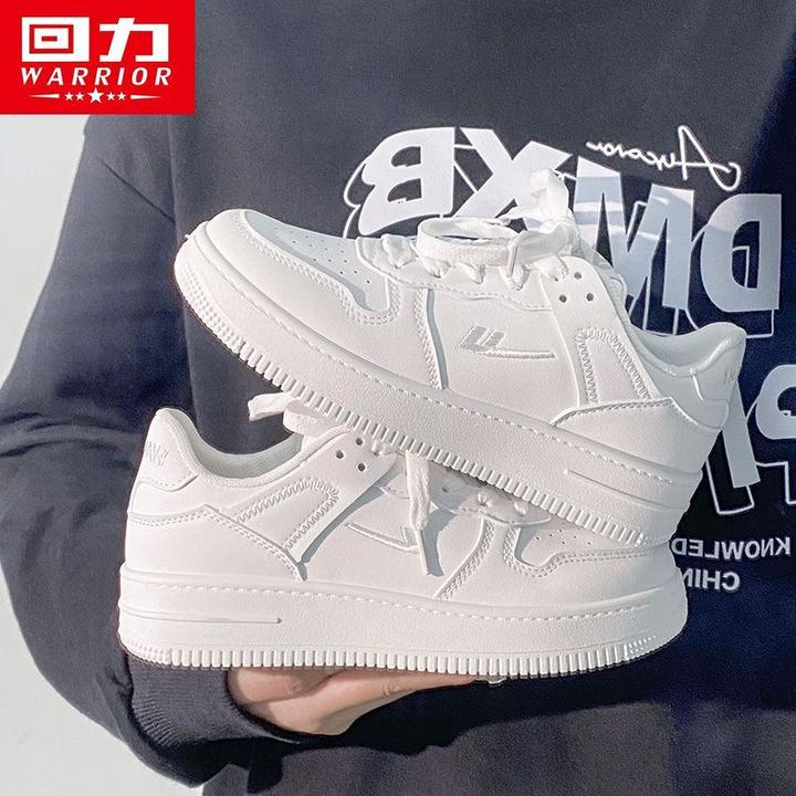 回力男女情侣小白鞋百搭2025新款春季休闲板鞋韩版厚底白鞋子爆款