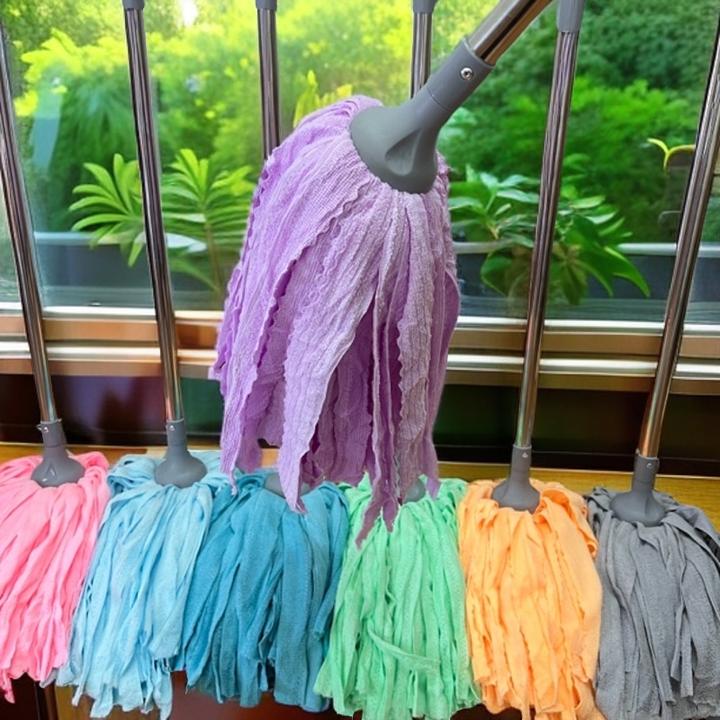 升级版老式拖把加工加料毛巾拖把家用传统拖把加长加粗不锈钢杆