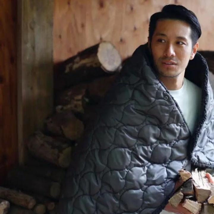 MYKEKE/木月可可自发热毛毯披毯御寒冬季保暖户外办公午休沙发毯