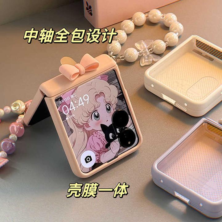 适用小米mixflip折叠屏手机壳蝴蝶结铰链全包壳膜一体防摔保护套