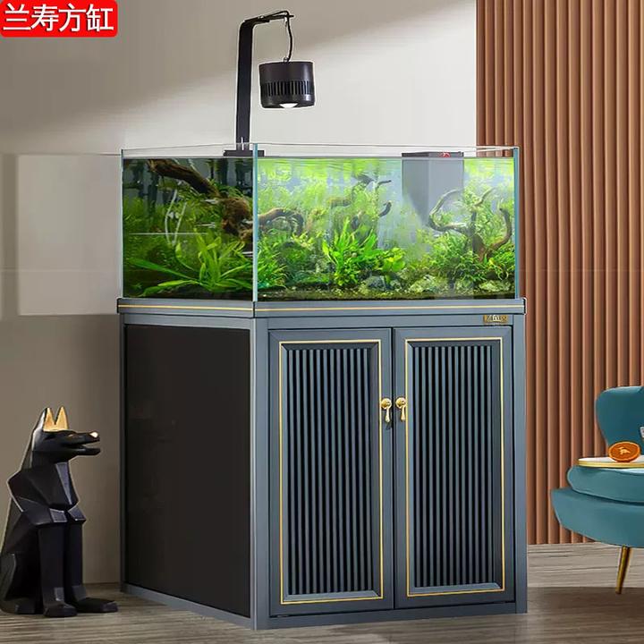 忆鱼阁兰寿专用底滤鱼缸方缸水草缸正方形水族箱客厅落地造景鱼缸
