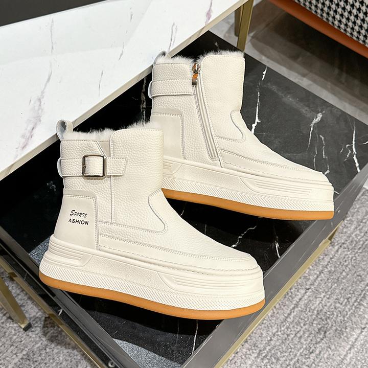 冬季雪地靴女2025新款加绒加厚大棉鞋东北保暖短靴网红款雪地靴