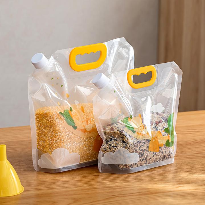 凤全五谷杂粮袋密封收纳袋防潮防虫透明加厚手提小米食品收纳袋
