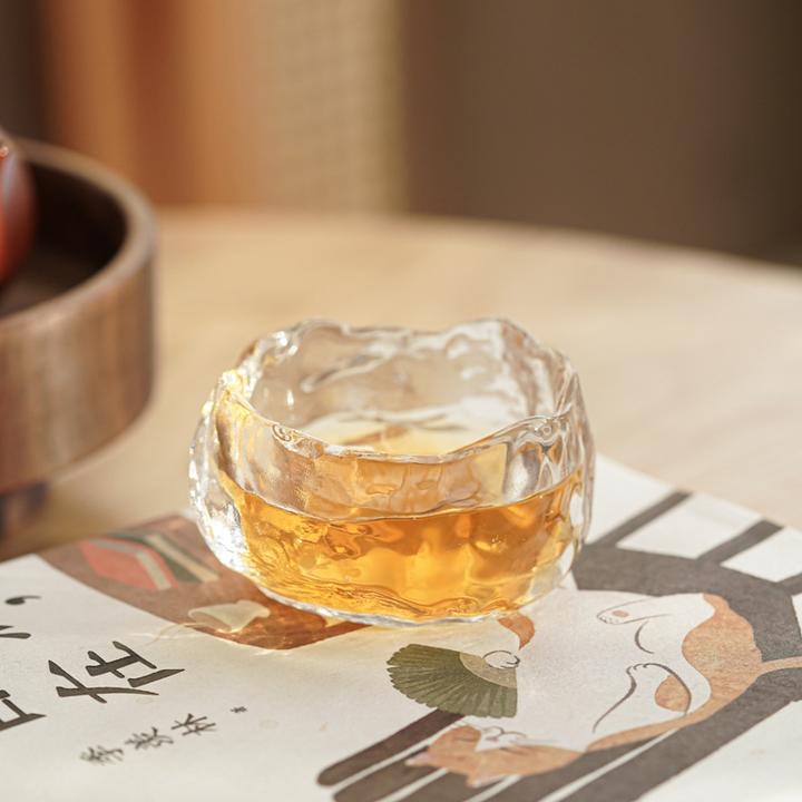 家用玻璃茶具琉璃杯品茗杯女士高端茶具古法玻璃杯功夫茶杯主人杯