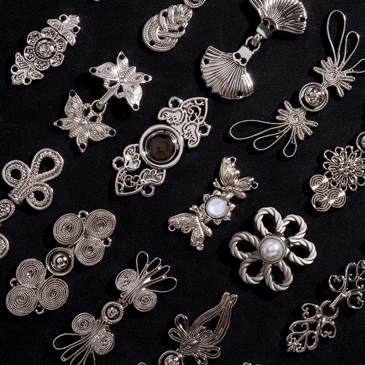 银色金属盘扣裤腰收紧牛仔裤收腰神器纽扣裤子腰围固定扣