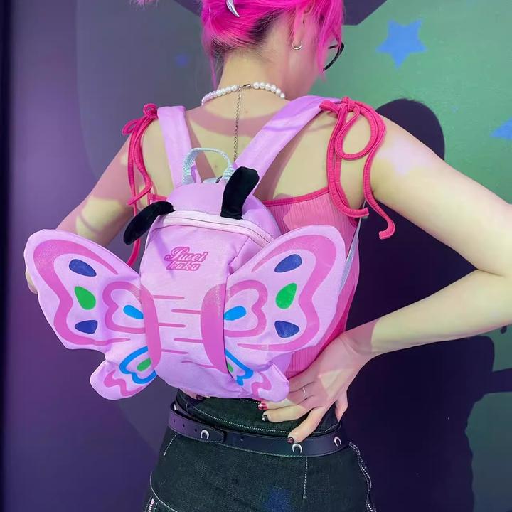 蝴蝶双肩包可爱搞怪包包女新款小众旅行背包y2k儿童出游书包礼物