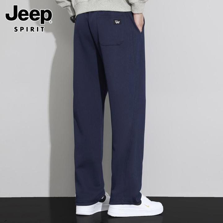 Jeep吉普男士休闲裤春秋季新款运动卫裤直筒宽松阔腿百搭长裤子男