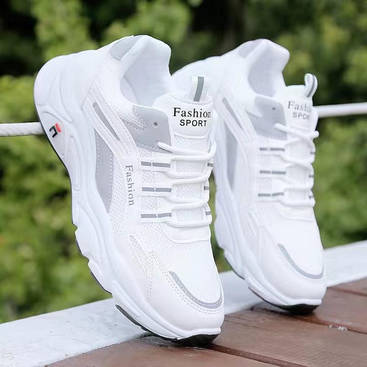 2025春夏季新款潮鞋男士休闲运动鞋网红老爹鞋男网鞋百搭透气白鞋