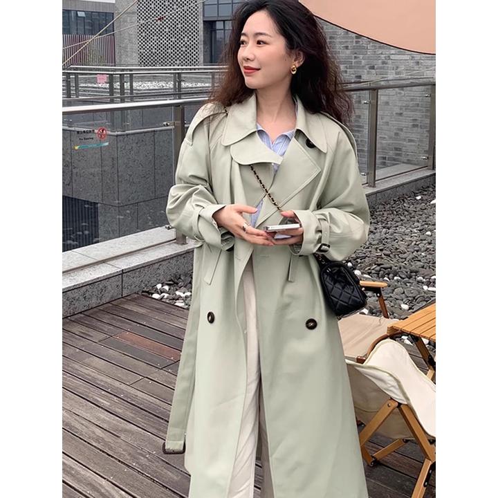 风衣外套女2024新款春秋小个子高级感流行中长款英伦风大衣Fy10