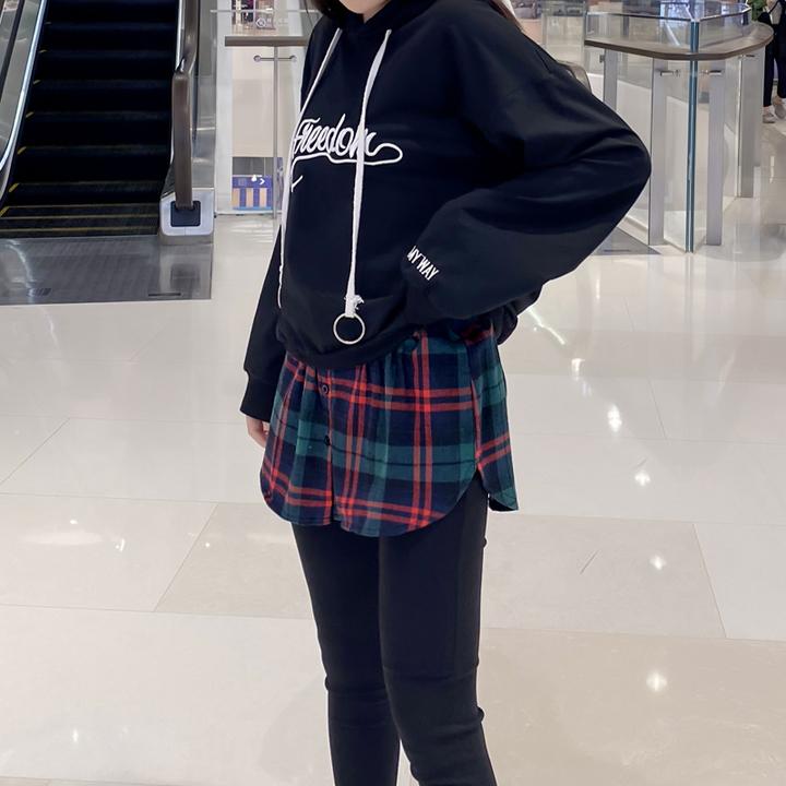 小屁帘女搭配卫衣打底神器假下摆衬衫秋冬叠穿内搭遮屁股半身短裙