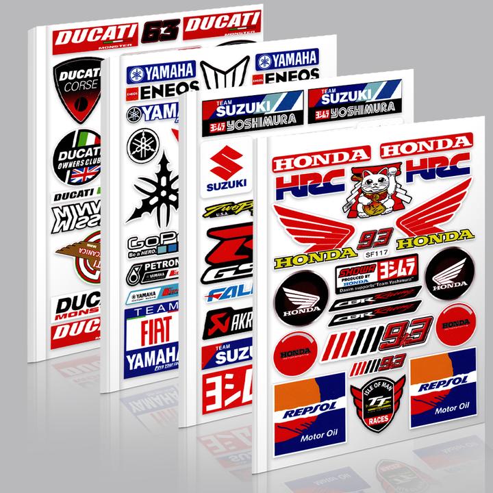 适用于雅马哈巧格125铃木UY125踏板车贴纸本田500R杜卡迪赞助商贴
