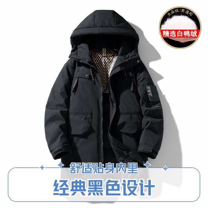 【暴力熊】中长款保暖羽绒服时尚工装户外风JJ3978