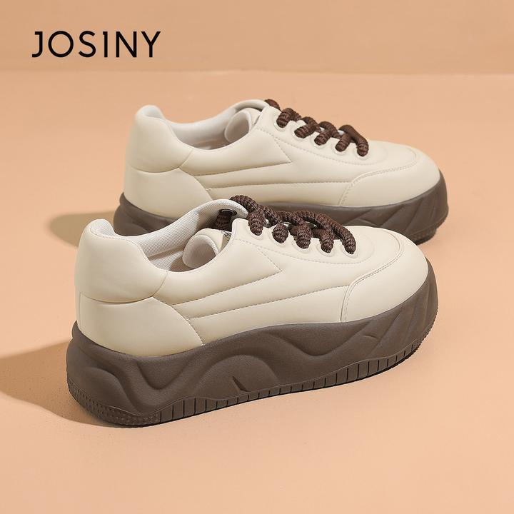 卓诗尼厚底板鞋女2025年秋季新款时尚ins~潮流百搭舒适运动休闲鞋