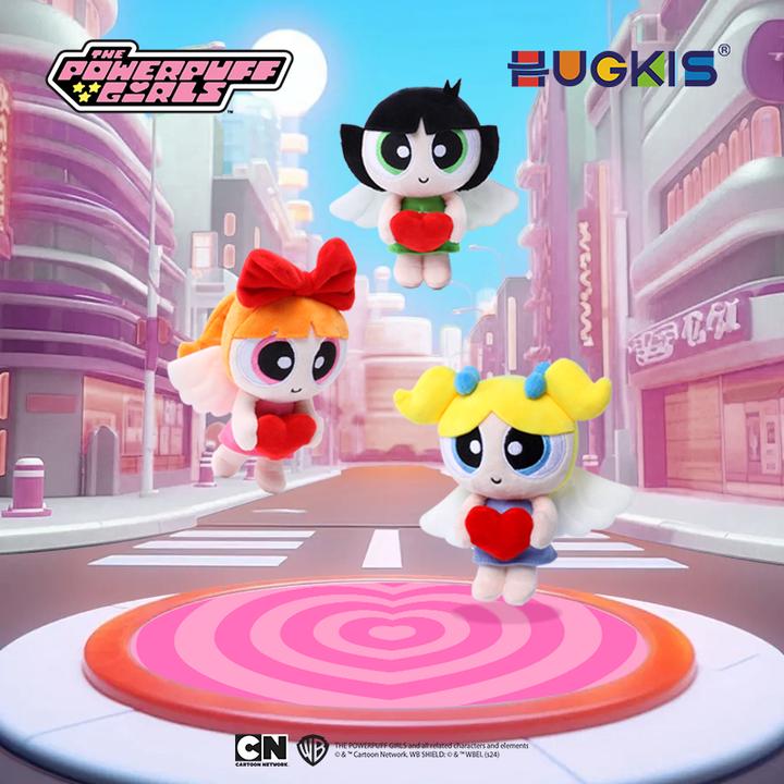 HUGKIS飞天小女警天使款毛绒挂件可爱国潮玩具小玩偶泡泡毛毛公仔