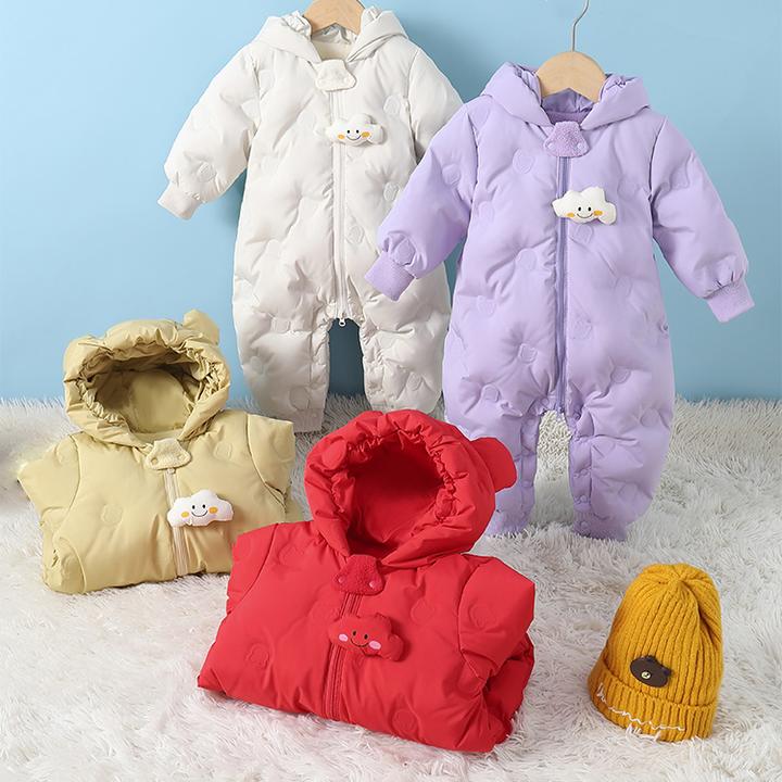 鹅绒【商场同款】婴儿羽绒服连体衣男女宝宝外出抱衣哈衣2024儿童冬