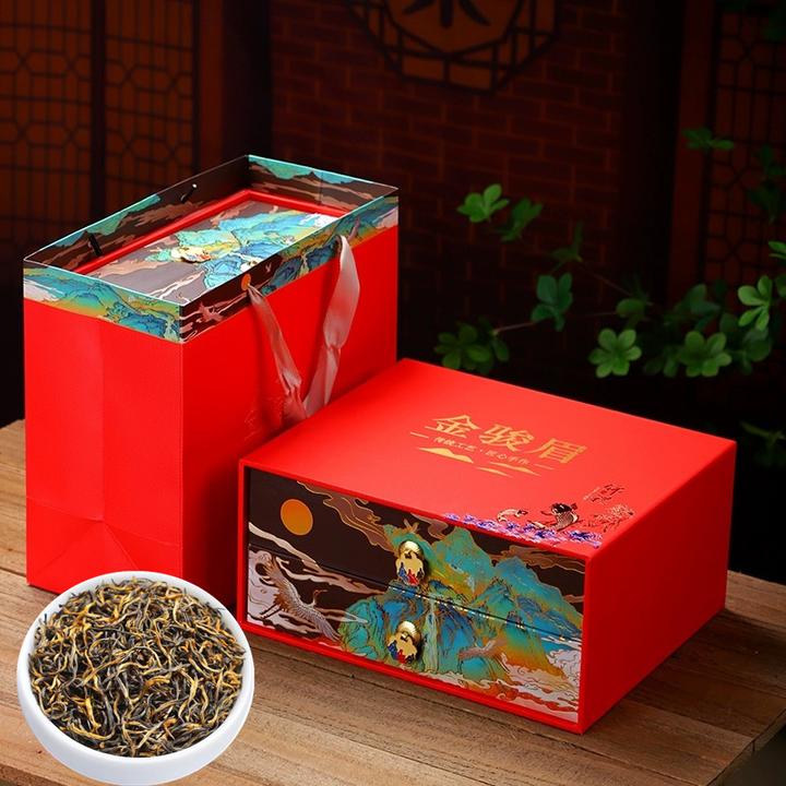 正宗金骏眉蜜香红茶浓香型养胃2025新茶叶500g红色礼盒装