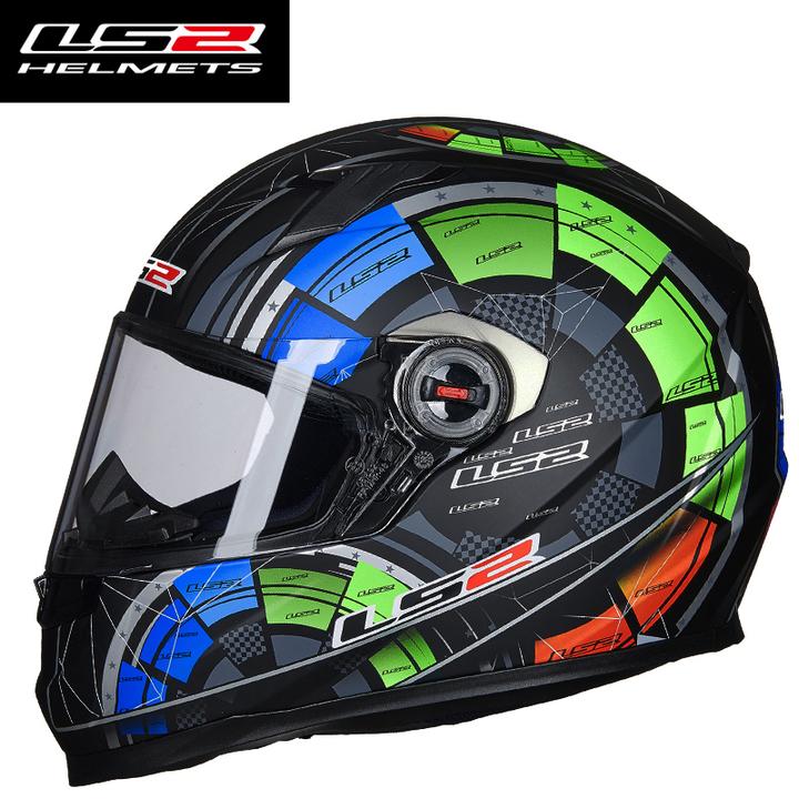 LS2全盔摩托车头盔FF358男女踏板复古防雾机车3C认证赛车电动车夏