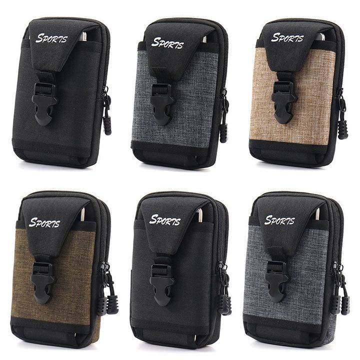 新款手机包男式多功能穿皮带手机套腰带挂包户外工地防水防尘腰包