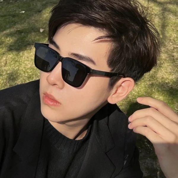 2024新款高级感方形黑色百搭墨镜男士开车网红防强光女太阳镜酷潮