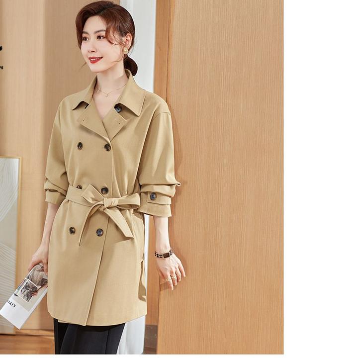 中年妈妈秋装洋气风衣2023新款时尚上衣中老年气质高贵中长款大衣