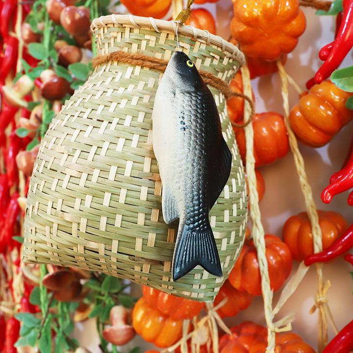 假玉米红辣椒串大蒜农作物农家乐仿真水果蔬菜挂件丰收节装饰道具