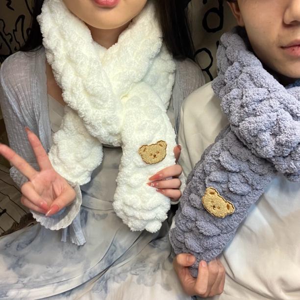 玩偶秋冬手指围巾材料包手工diy情人节礼物送女生男生