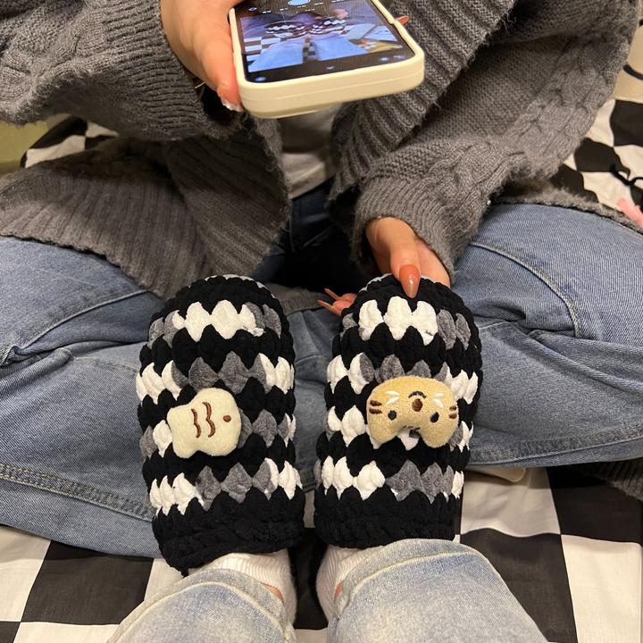 diy手工拖鞋小猫小鱼波浪拖鞋手工diy材料包送女朋友生日礼物