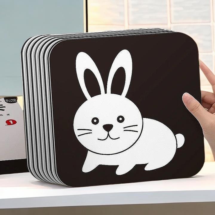 新生儿0到3个月6黑白卡儿宝1追视觉激发卡片益智玩具早教卡房间