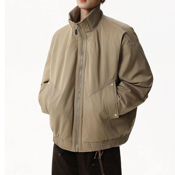 冬季美式立领棉衣外套男女宽松休闲潮牌加厚棉袄保暖飞行夹克棉服