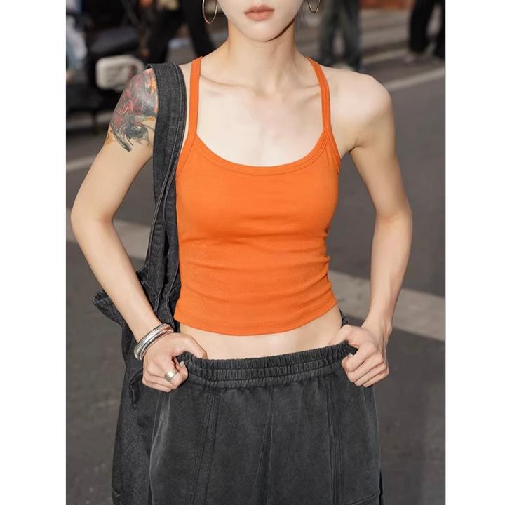 【绮梦】百搭带胸垫内搭打底无袖工字吊带背心女夏季美式辣妹显瘦