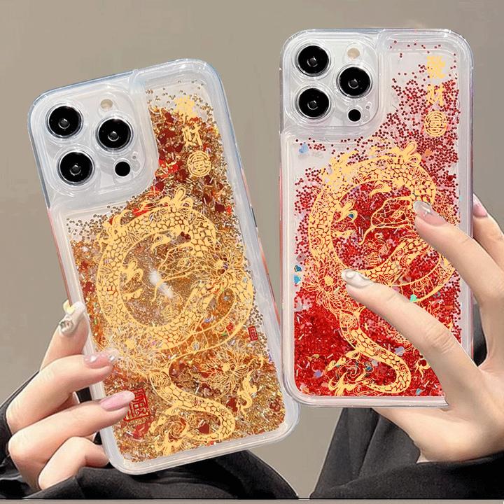 蛇年手机壳适配苹果16华为nova13流沙手机壳OPPO小米vivoY77全包