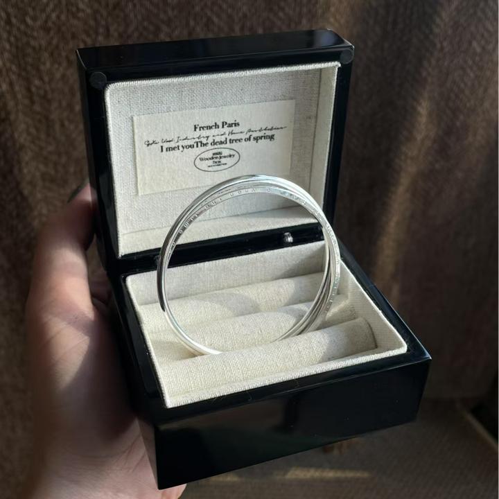 非金属手镯 双环手镯女高级百搭环环相扣简约礼物