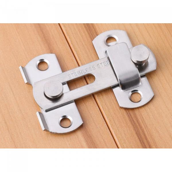 「新品上市」免打孔不锈钢门栓插销门锁扣防盗门锁具锁扣卡扣固定