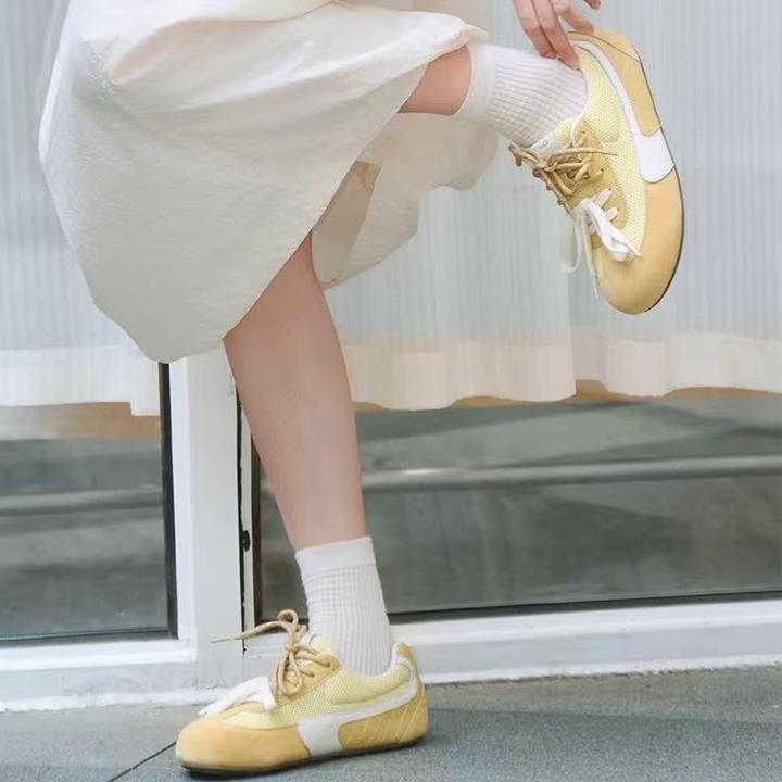 【热风商场专柜同款】2025年秋季新款女士百搭软底透气德训鞋